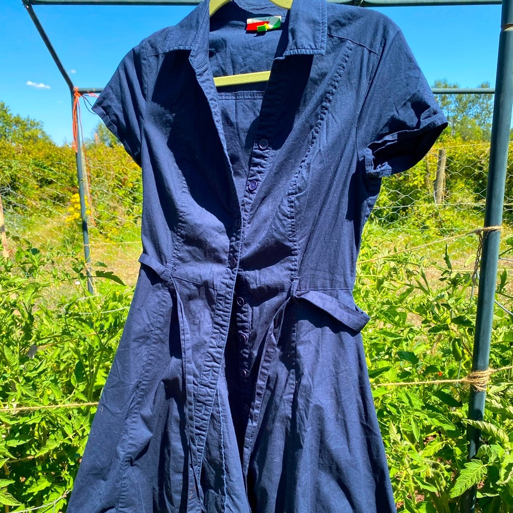 ModCloth Fervour shirt dress in navy